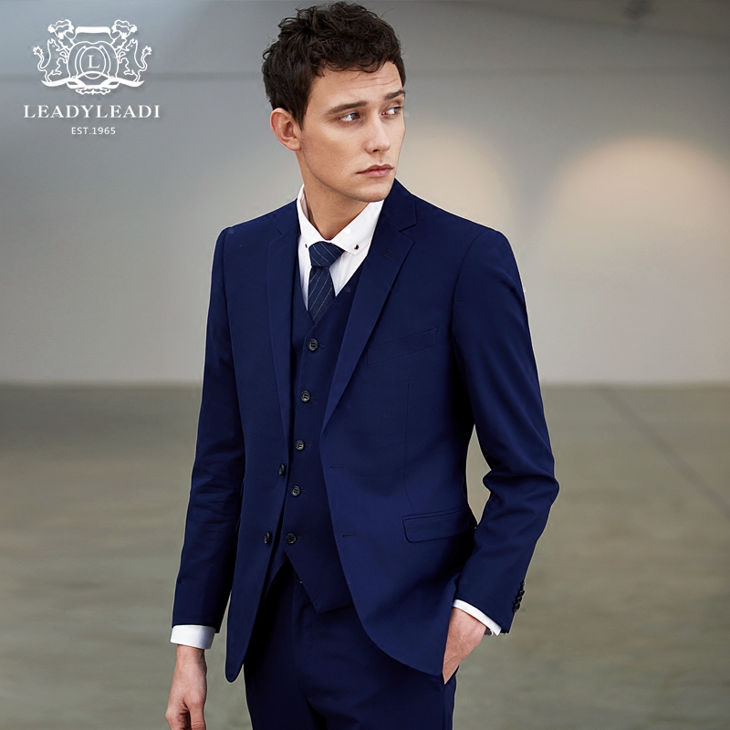 Suit suit men's summer Korean version slim fit business dress thin Xin Lang wedding dress suit two-piece suit
