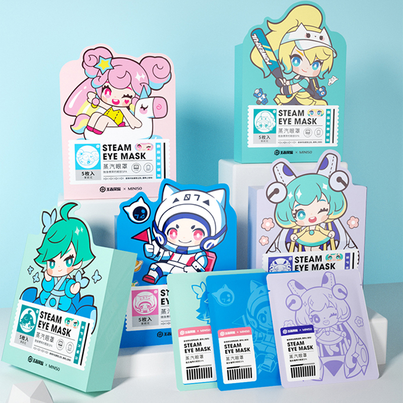 King of Glory MINISO co-branded cartoon steam eye mask hot compress sleep eye mask original jasmine fragrance