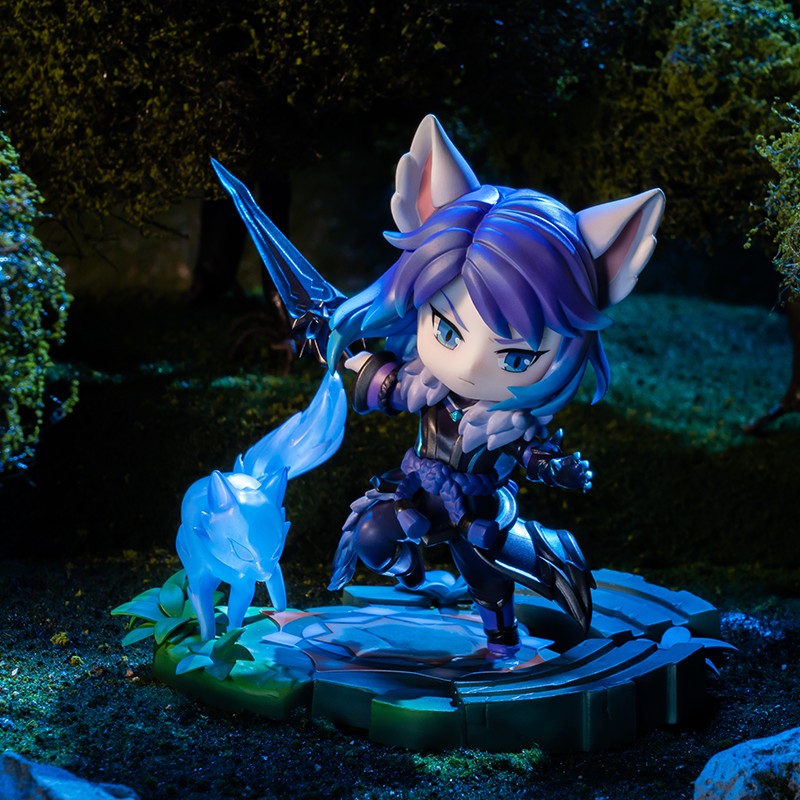 King Glory Collection Series Li Bai Millennium Fox Q version model game surrounding model props pvc doll