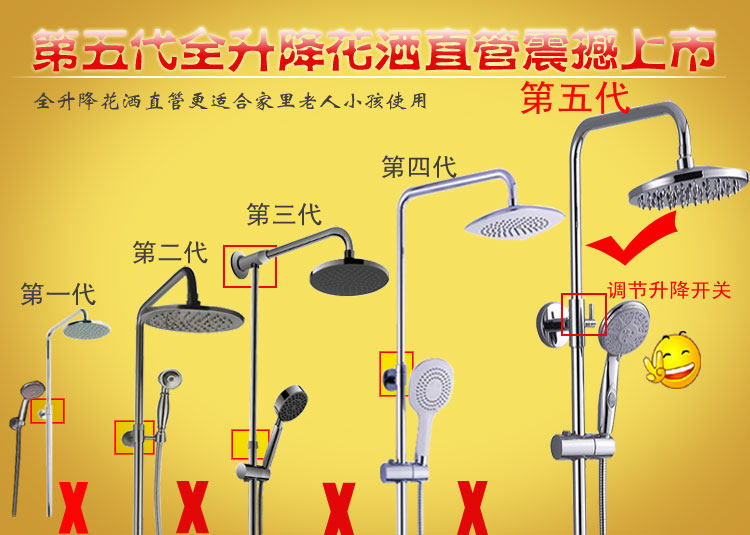 товар из китая led恒温数显淋浴花洒 全铜明暗装花洒淋浴器 冷热水龙头套装 Full grace