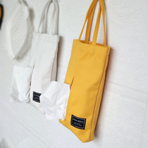 Paper towel hanging type simple cotton linen fabric tissue box Napkin paper set Creative living room car with paper bag soft paper bag