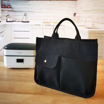 Work with rice bag electric lunch box bag large capacity tote bag lunch bag simple Japanese canvas mommy bag bag