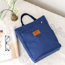 A4 file bag Make-up bag Book hand bag Briefcase Japanese canvas zipper information bag Mens and womens water cup bit