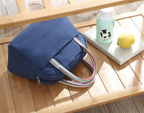 Canvas bag Bento bag lunch box bag Lunch bag with rice bag Hand bag Summer womens handbag Mommy small bag