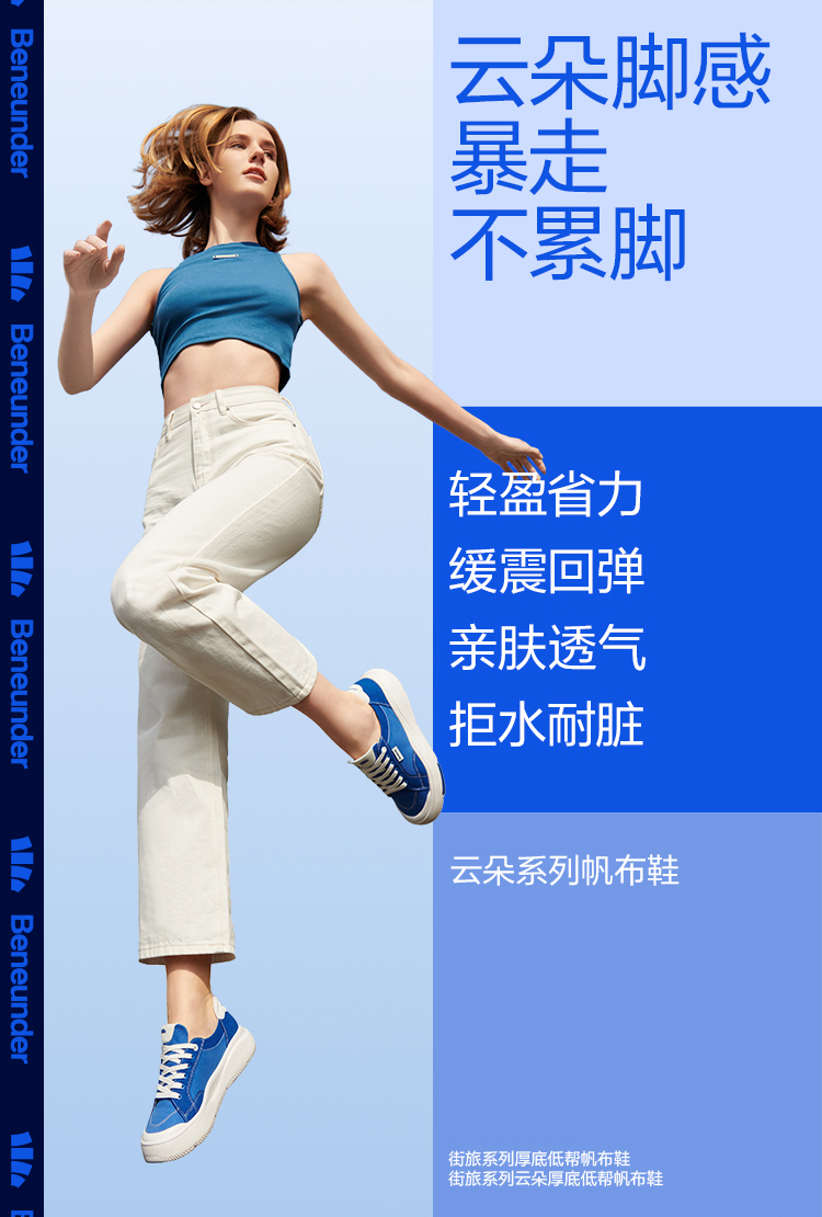 断码特价 Beneunder 蕉下 街旅系列男女款帆布鞋 图2