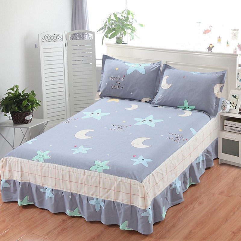 Tuỳ chỉnh 100 * 120 * 135 * 150 * 160 * 180 * 190 * 200 * 220 bông bông giường bông váy trong một mảnh - Váy Petti váy giường đẹp	