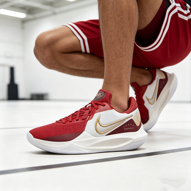 Nike Precision 6 Men's and Women's Red and White Fashionable Versatile Shock-Absorbing Low-Top Basketball Shoes Dd9535-006 Nike Precision 6 Men's and Women's Red and White Fashionable Versatile Shock-Absorbing Low-Top Basketball Shoes Dd9535-006
