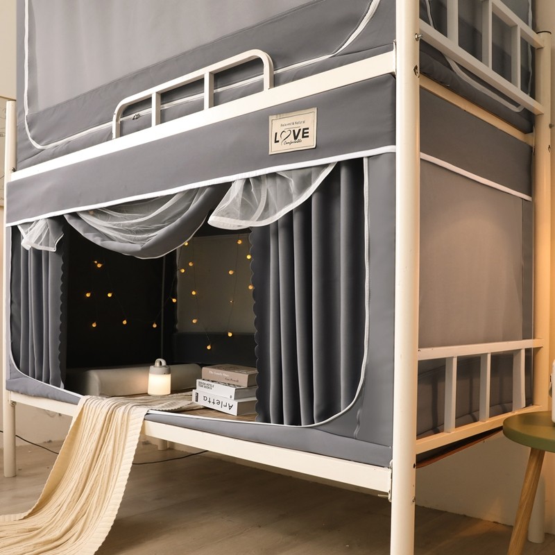 College student dormitory bed curtains with strong blackout mosquito