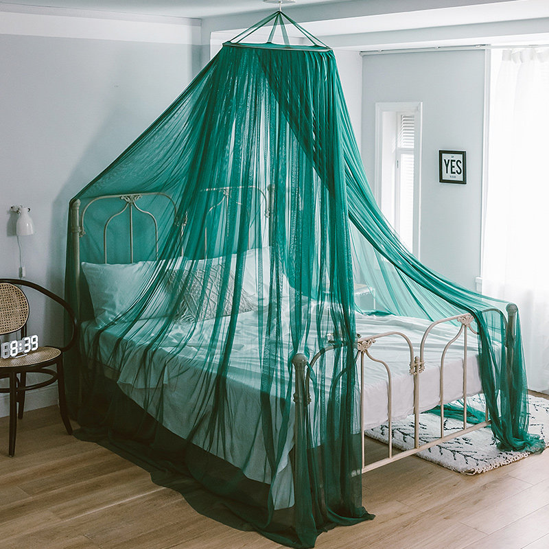 Installation-free floor-to-ceiling bedroom dome mosquito net hanging ceiling hanging household princess 1 5 m 1 8m1 2 bed curtain