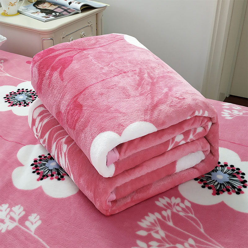 Winter Coral Milk Suede Flannel Velvet Velvet Double Sided Blanket Bed Linen Single Velvety Plush Winter Bunk Bed