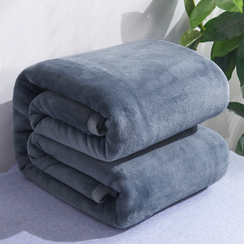 Thickened plus velvet solid color coral fleece sheet single piece winter single pad single suede double milk velvet bed blanket