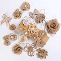 Rope Chanvre Poignée Diy Hemp Cloth Small Flowers Decoration Making Nursery Ring Creation Butterfly Junction Field Wind Material