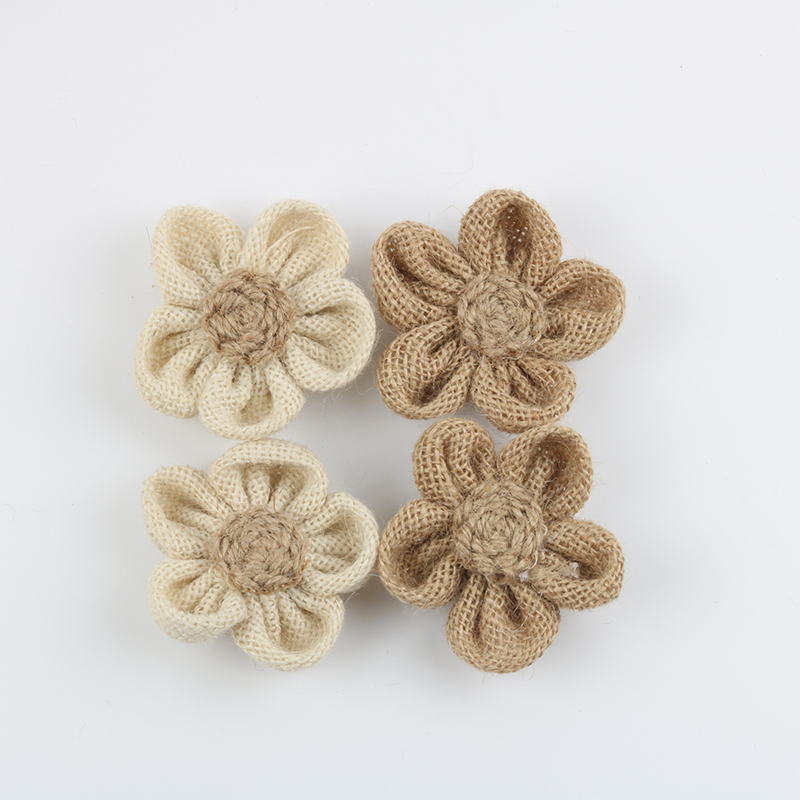 Kindergarten Handmade Diy Decoration Craft Coarse Bumpy Flowers Colorful Jute Rope Twist with decorative flowers