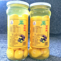 Hubei Chestnut boiled Chestnut 505g 12 bottles of Rotian sugar water chestnut ready to burn soup dessert baking materials