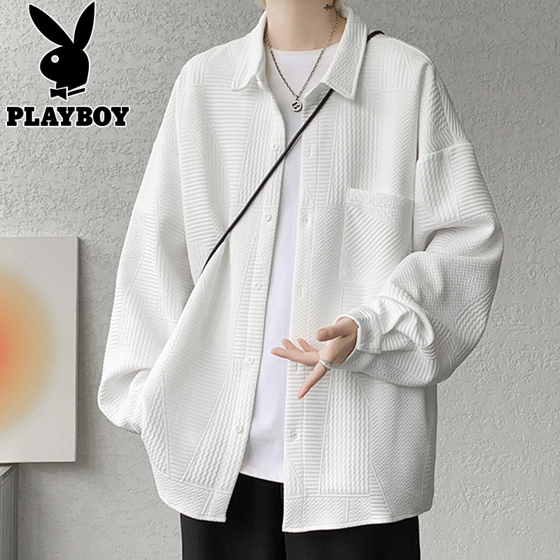 White Shirt for Men, Spring and Autumn Long-Sleeve Shirt, 2026 New Model, Men's Jacket, Autumn and Winter Top, High-End Trendy Brand