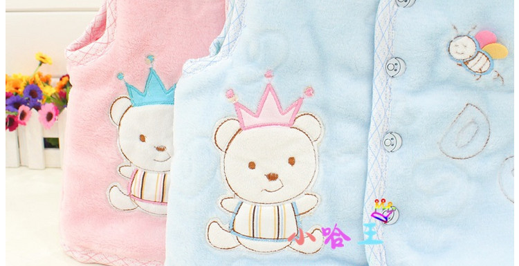 Áo vest bé nhung dày cho bé quần áo trẻ em xuất khẩu