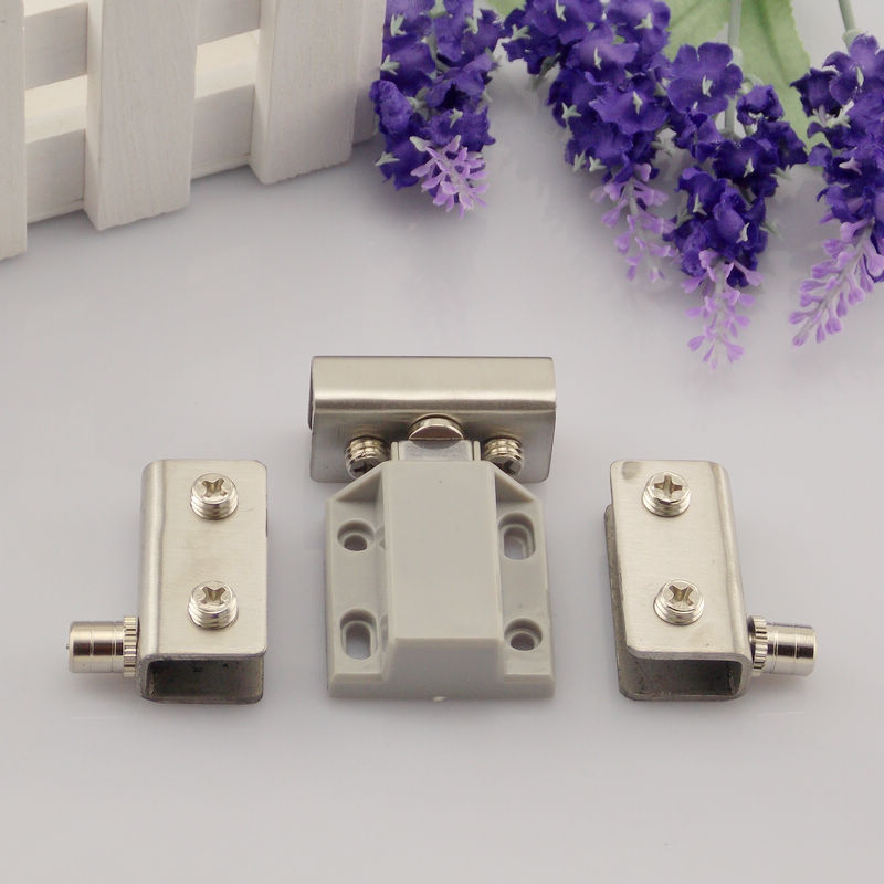 Stainless steel glass door touch glass single touch glass cabinet door hinge glass hinge glass magnetic touch