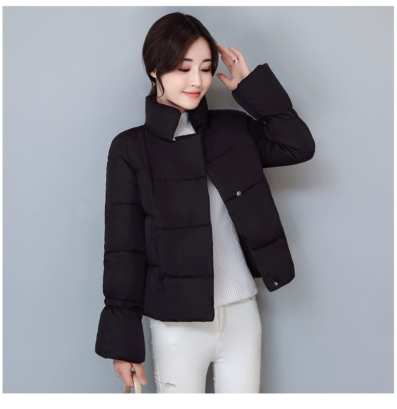 Áo khoác ngắn nữ mùa đông dày bf áo cotton nhỏ ngắn phiên bản Hàn Quốc 2018 mới mùa đông hoang dã mặc áo khoác cotton