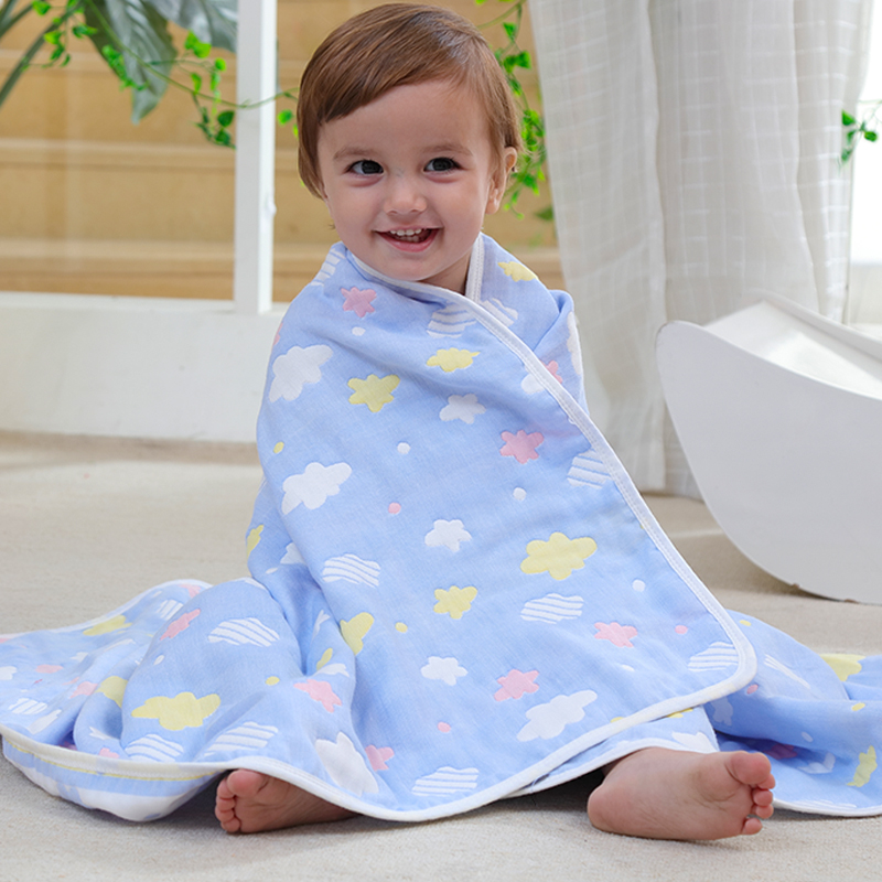 Baby bath towel Cotton gauze Baby bath towel Newborn towel Quilt Bath blanket Children's quilt Super soft absorbent