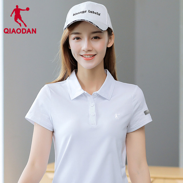 Jordan short-sleeved T-shirt for women summer loose quick-drying large size half-sleeved casual wear lapel sports polo shirt for women