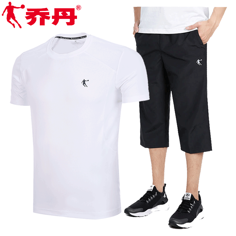Jordan sports suit men's short-sleeved shorts 2022 summer new quick-drying T-shirt cropped pants sportswear two-piece set