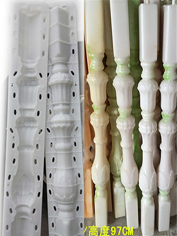 Imitation Jade Railing Mold Villa Interior Stairs Armrest Small Post Molds PP Material Send Imitation Jade Technical Tutorial