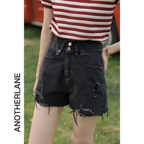 Трендовые дизайнерские прямые свободные джинсы для отдыха, шорты, штаны, яркий броский стиль, высокая талия, тренд сезона