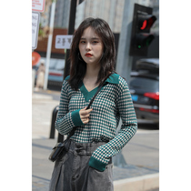  Youxiangshort knitwear womens 2021 new spring and autumn sweater design sense female niche thin bottoming shirt