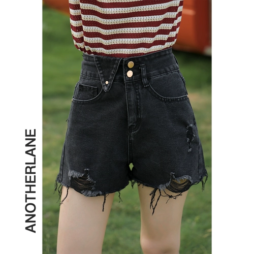 Трендовые дизайнерские прямые свободные джинсы для отдыха, шорты, штаны, яркий броский стиль, высокая талия, тренд сезона