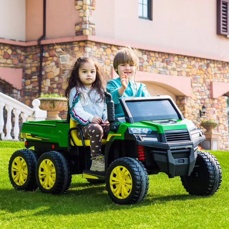 Two-seater children's electric car tractor toy car can sit people baby child car four-wheeled truck net red car