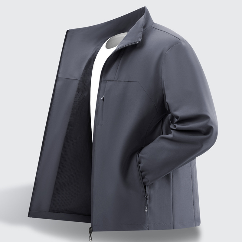 Spring New Men's Softshell Jacket and Pants, Fleece Stand-Collar Autumn and Winter Casual Men's Clothing