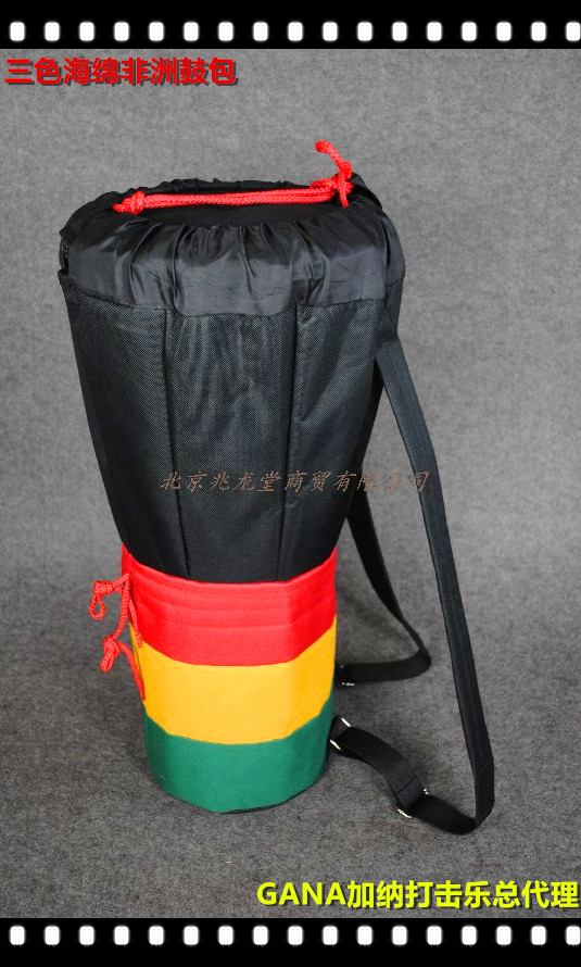 Jamaica three-color bag African drum drum bag hand drum bag Dejian must drum bag shoulder 10 inch 12 inch 12 inch