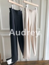 AUDREY niche design buds high waist straight suit casual pants slim commuter Joker texture CHao good