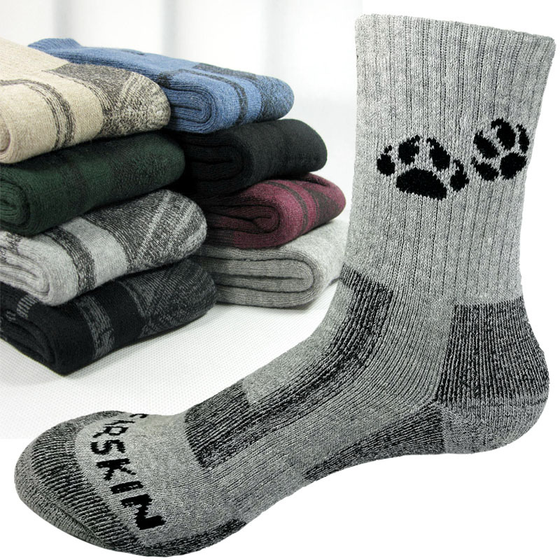 Autumn and Winter Warm and Quick-Drying Outdoor Hiking and Trekking Towel-Soled Thickened Men's and Women's Long Running Training Sports Ski Socks