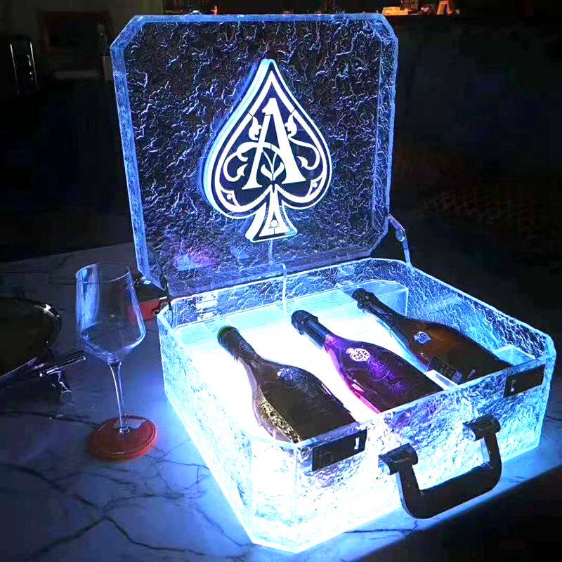 Bar KTV Night Seven Colors Remote Control Charging Glowing Spades A Dragon BOX Frozen Wine Box Champagne King Out Of Wine A