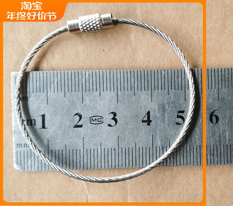 Signage Certificate Sample Hanging 15cm Stainless Steel Wire Rope Ring Lock Buckle String (100 Pieces)
