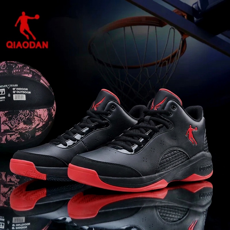 Jordan Men's Basketball Shoes Full-Length Rubber Professional Wear-Resistant Non-Slip Sports Shoes Men's Breathable Leather Practical Sneakers