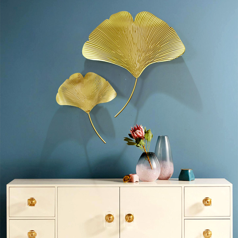 Living room wall decoration creative ginkgo leaf hanging decoration porch three-dimensional wall decoration bedroom sofa background wall decoration hanging