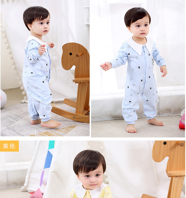 Babyiesies trăng tròn em bé tay dài cotton 6 nam và nữ 9 mùa thu 0-3 tháng 1 tuổi mùa thu quần áo sơ sinh bộ trẻ em phim hoạt hình