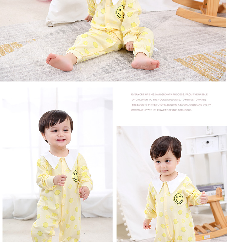 Babyiesies trăng tròn em bé tay dài cotton 6 nam và nữ 9 mùa thu 0-3 tháng 1 tuổi mùa thu quần áo sơ sinh bộ trẻ em phim hoạt hình
