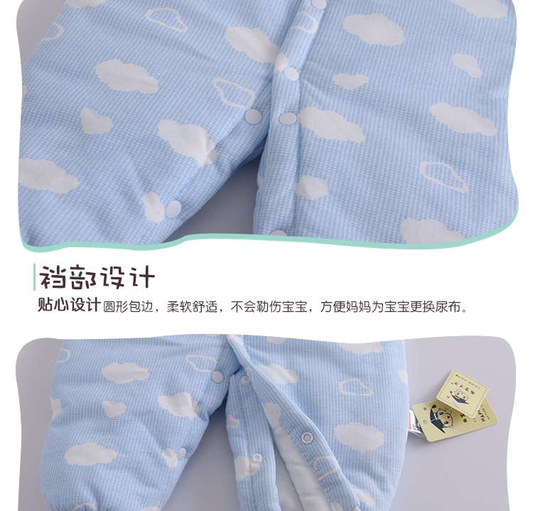 Quần áo sơ sinh cho bé sơ sinh mùa thu và mùa đông Bộ đồ bé gái bằng vải bông 0-3 tháng tuổi Bộ quần áo tu sĩ dài tay bộ khủng long bé gái