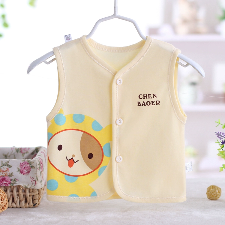 Bé vest vest mùa hè cotton sơ sinh vest trẻ sơ sinh mùa xuân và mùa thu phần mỏng chàng trai và cô gái bé vest