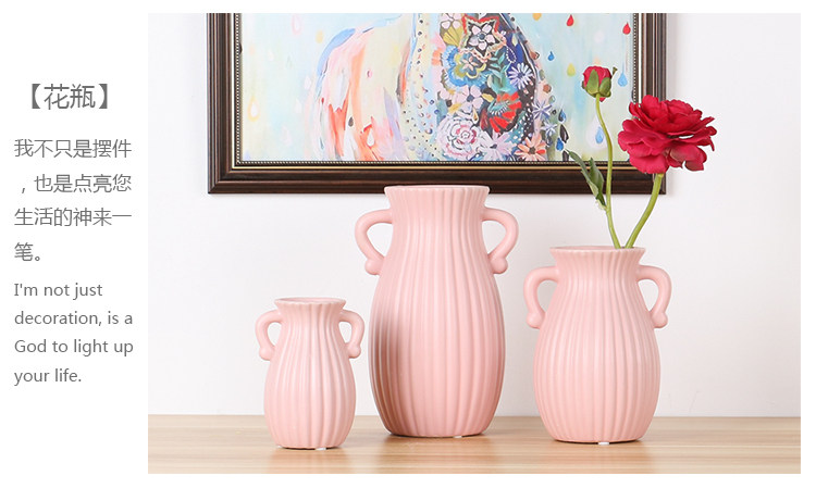 The 2023 new style ceramic vase is a creative, simple and modern ceramic vase that can hold water, fresh flowers, and is suitable for living room, dining table, home decoration, and dry flower arrangement pic 12