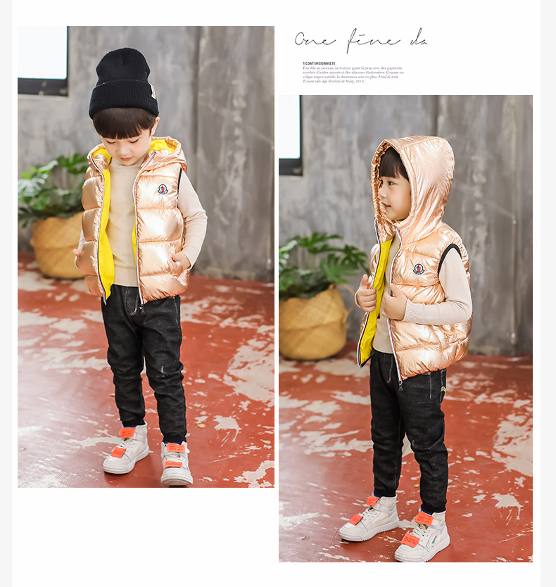 Áo vest bé trai 2018 mới mặc 1 mùa thu đông mặc 2 bé trai 3 áo vest cotton 4 dày 5 áo 6 tuổi thoi trang tre em