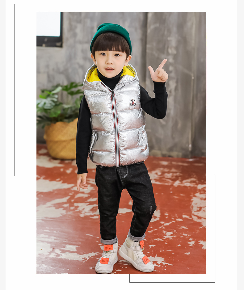 Áo vest bé trai 2018 mới mặc 1 mùa thu đông mặc 2 bé trai 3 áo vest cotton 4 dày 5 áo 6 tuổi thoi trang tre em