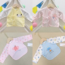 Crescent newborn half-back top Summer thin newborn clothes Pure cotton moon clothes Monk clothes Infant clothes