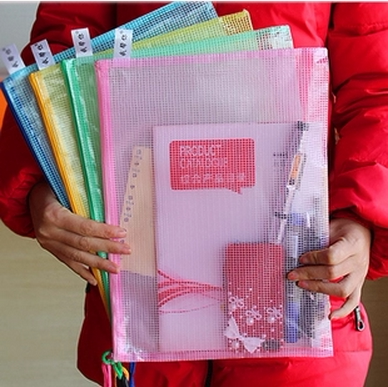 A4A5B6 File bag translucent mesh bag Laced Bag Bill Bag Pull Side Bag kit File bag Waterproof