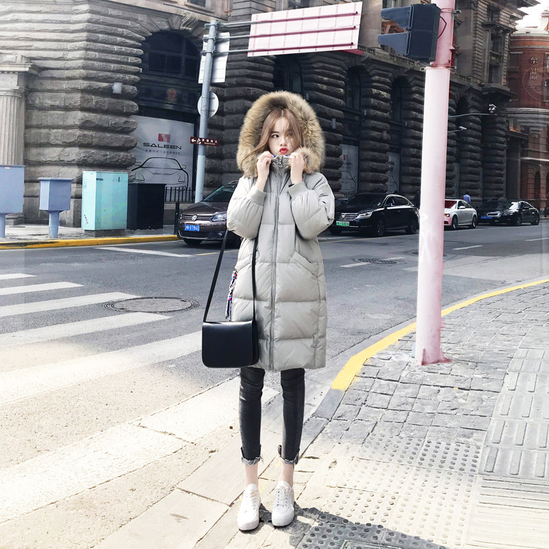 Off-season clearance new down jacket women's mid-length version slim Korean version of BF all-match bread jacket XW RCJD84T09C