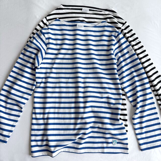 Japanese Trendy Brand Autumn and Winter New Product Japanese Classic Retro Striped Embroidered Women's Casual Long-Sleeved T-Shirt Orcival