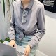Japanese Order Autumn and Winter New Product Simple Classic Japanese Style Solid Color Square Neck Knitted Pure Cotton Women's Shirt Long-Sleeved T-Shirt